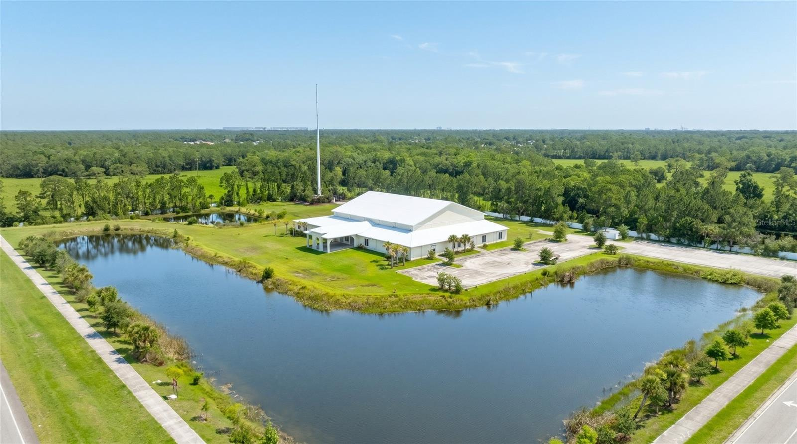 Church / School Building on 8 Acres with 25,000 commercial building shell for sale in Port Orange, FL $4,500,000